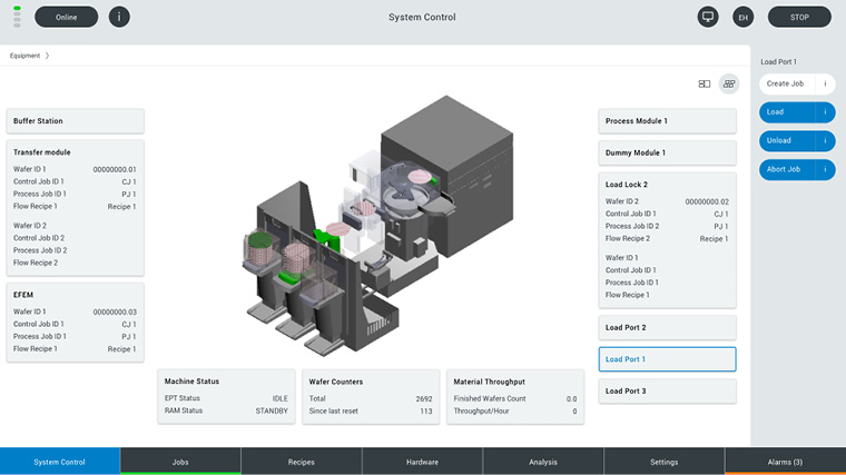 ToolCommander system control user interface