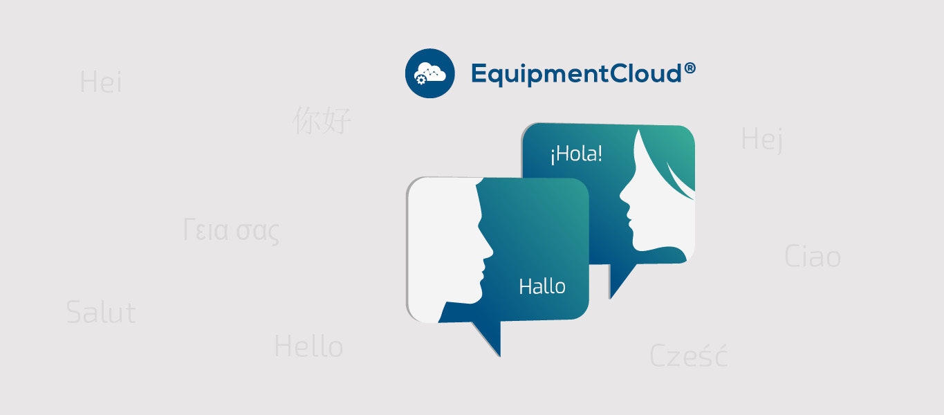 Zwei Sprechblasen, Menschen kommunizieren auf verschiedenen Sprachen miteinander